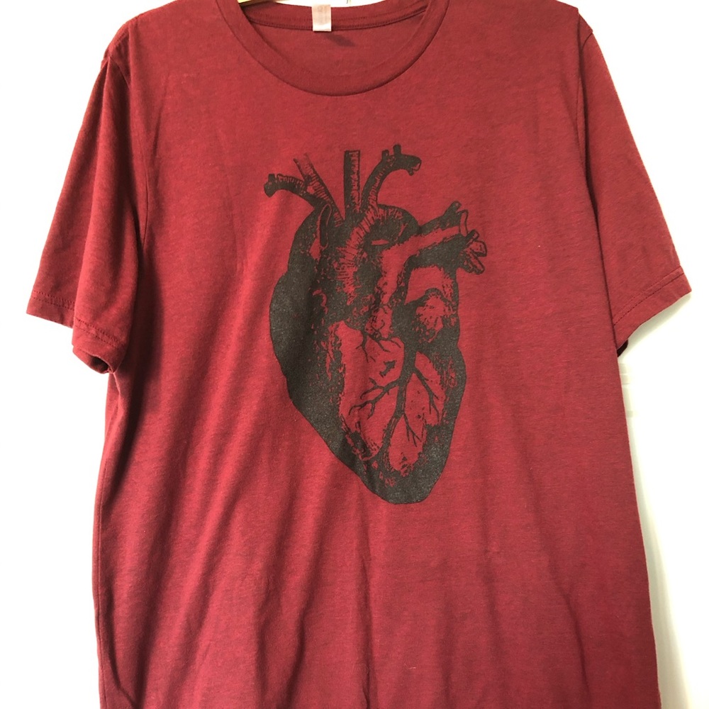 Anatomical heart print t-shirt